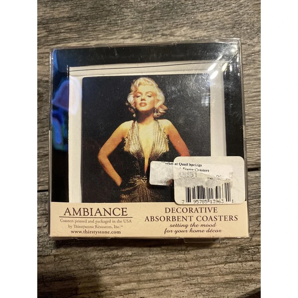 New Set Of Four Marilyn Monroe‎ Bombshell 4.25 Thirsty-stone   Coasters